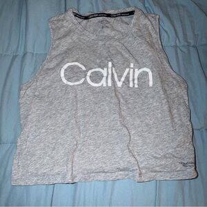 Calvin Klein Performance Heather Gray Top